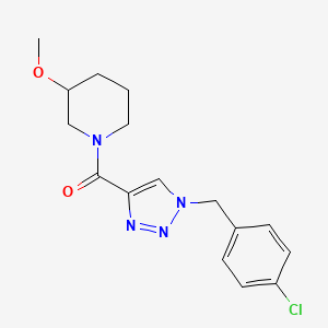 molecular formula C16H19ClN4O2 B6138109 1-{[1-(4-chlorobenzyl)-1H-1,2,3-triazol-4-yl]carbonyl}-3-methoxypiperidine 