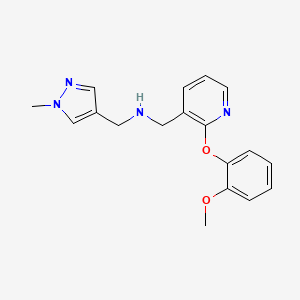 molecular formula C18H20N4O2 B6138117 1-[2-(2-methoxyphenoxy)-3-pyridinyl]-N-[(1-methyl-1H-pyrazol-4-yl)methyl]methanamine 