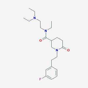 molecular formula C22H34FN3O2 B6138123 N-[2-(diethylamino)ethyl]-N-ethyl-1-[2-(3-fluorophenyl)ethyl]-6-oxo-3-piperidinecarboxamide 
