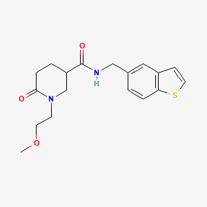 molecular formula C18H22N2O3S B6138146 N-(1-benzothien-5-ylmethyl)-1-(2-methoxyethyl)-6-oxo-3-piperidinecarboxamide 