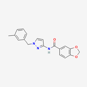 molecular formula C19H17N3O3 B6138162 N-[1-(3-methylbenzyl)-1H-pyrazol-3-yl]-1,3-benzodioxole-5-carboxamide 