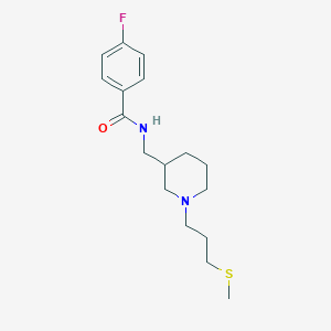 molecular formula C17H25FN2OS B6138178 4-fluoro-N-({1-[3-(methylthio)propyl]-3-piperidinyl}methyl)benzamide 