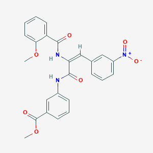 molecular formula C25H21N3O7 B6138184 methyl 3-{[2-[(2-methoxybenzoyl)amino]-3-(3-nitrophenyl)acryloyl]amino}benzoate 