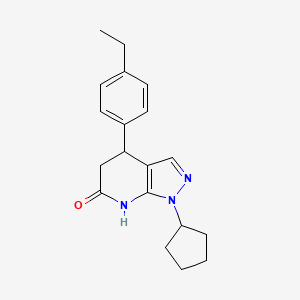 1-cyclopentyl-4-(4-ethylphenyl)-1,4,5,7-tetrahydro-6H-pyrazolo[3,4-b]pyridin-6-one