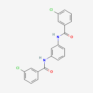 molecular formula C20H14Cl2N2O2 B6138222 N,N'-1,3-phenylenebis(3-chlorobenzamide) 