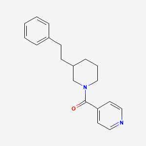 molecular formula C19H22N2O B6138236 4-{[3-(2-phenylethyl)-1-piperidinyl]carbonyl}pyridine 