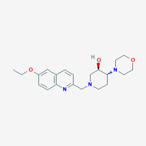 molecular formula C21H29N3O3 B6138245 (3R*,4R*)-1-[(6-ethoxy-2-quinolinyl)methyl]-4-(4-morpholinyl)-3-piperidinol 