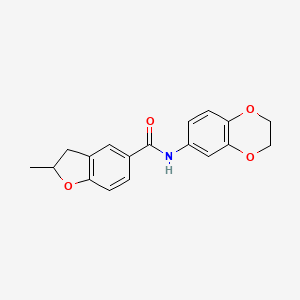 molecular formula C18H17NO4 B6138253 N-(2,3-dihydro-1,4-benzodioxin-6-yl)-2-methyl-2,3-dihydro-1-benzofuran-5-carboxamide 