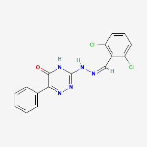 molecular formula C16H11Cl2N5O B6138257 2,6-dichlorobenzaldehyde (5-oxo-6-phenyl-4,5-dihydro-1,2,4-triazin-3-yl)hydrazone 