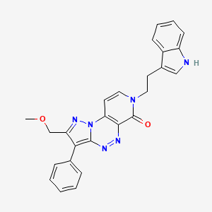 molecular formula C26H22N6O2 B6138274 7-[2-(1H-indol-3-yl)ethyl]-2-(methoxymethyl)-3-phenylpyrazolo[5,1-c]pyrido[4,3-e][1,2,4]triazin-6(7H)-one 