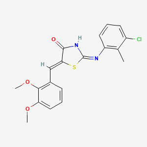 molecular formula C19H17ClN2O3S B6138293 2-[(3-chloro-2-methylphenyl)imino]-5-(2,3-dimethoxybenzylidene)-1,3-thiazolidin-4-one 