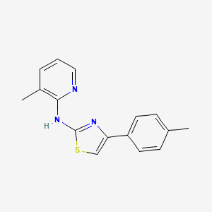 molecular formula C16H15N3S B6138317 3-methyl-N-[4-(4-methylphenyl)-1,3-thiazol-2-yl]-2-pyridinamine 