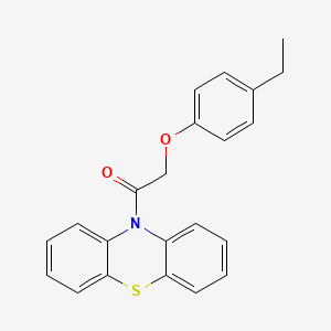molecular formula C22H19NO2S B6138336 10-[(4-ethylphenoxy)acetyl]-10H-phenothiazine 