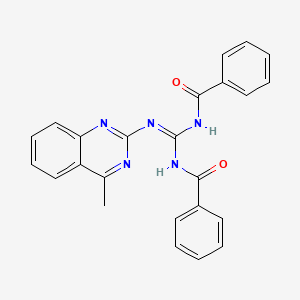 molecular formula C24H19N5O2 B6138349 N,N'-{[(4-methyl-2-quinazolinyl)amino]methylylidene}dibenzamide 