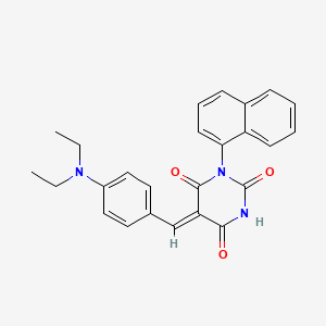 5-[4-(diethylamino)benzylidene]-1-(1-naphthyl)-2,4,6(1H,3H,5H)-pyrimidinetrione