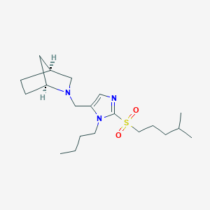 molecular formula C20H35N3O2S B6138387 (1S*,4S*)-2-({1-butyl-2-[(4-methylpentyl)sulfonyl]-1H-imidazol-5-yl}methyl)-2-azabicyclo[2.2.1]heptane 