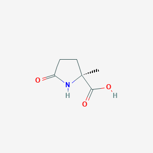 molecular formula C6H9NO3 B061384 (S)-2-甲基-5-氧代吡咯烷-2-羧酸 CAS No. 160867-99-2