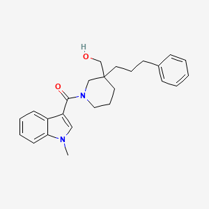 molecular formula C25H30N2O2 B6138417 [1-[(1-methyl-1H-indol-3-yl)carbonyl]-3-(3-phenylpropyl)-3-piperidinyl]methanol 