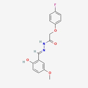 molecular formula C16H15FN2O4 B6138443 2-(4-fluorophenoxy)-N'-(2-hydroxy-5-methoxybenzylidene)acetohydrazide 