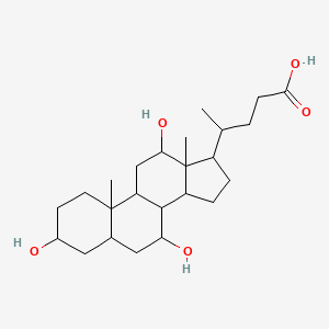 molecular formula C24H40O5 B613846 Cholan-24-oic acid, 3,7,12-trihydroxy-, (3alpha,5beta,7alpha,12alpha)- CAS No. 8008-63-7