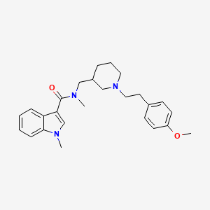 N-({1-[2-(4-methoxyphenyl)ethyl]-3-piperidinyl}methyl)-N,1-dimethyl-1H-indole-3-carboxamide