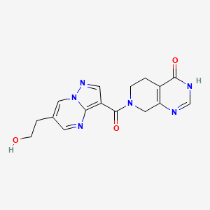 molecular formula C16H16N6O3 B6138512 7-{[6-(2-hydroxyethyl)pyrazolo[1,5-a]pyrimidin-3-yl]carbonyl}-5,6,7,8-tetrahydropyrido[3,4-d]pyrimidin-4(3H)-one 