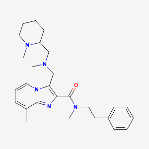 molecular formula C27H37N5O B6138518 N,8-dimethyl-3-({methyl[(1-methyl-2-piperidinyl)methyl]amino}methyl)-N-(2-phenylethyl)imidazo[1,2-a]pyridine-2-carboxamide 