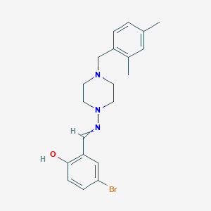 4-bromo-2-({[4-(2,4-dimethylbenzyl)-1-piperazinyl]imino}methyl)phenol