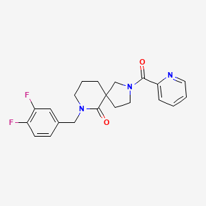 molecular formula C21H21F2N3O2 B6138522 7-(3,4-difluorobenzyl)-2-(2-pyridinylcarbonyl)-2,7-diazaspiro[4.5]decan-6-one 