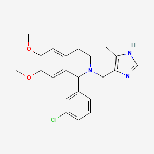 molecular formula C22H24ClN3O2 B6138529 1-(3-chlorophenyl)-6,7-dimethoxy-2-[(4-methyl-1H-imidazol-5-yl)methyl]-1,2,3,4-tetrahydroisoquinoline 
