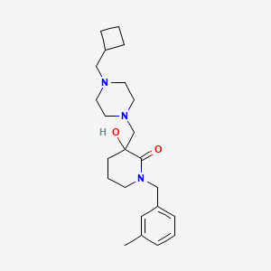 molecular formula C23H35N3O2 B6138575 3-{[4-(cyclobutylmethyl)-1-piperazinyl]methyl}-3-hydroxy-1-(3-methylbenzyl)-2-piperidinone 