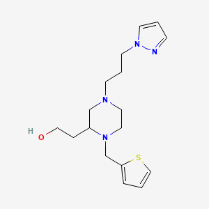 molecular formula C17H26N4OS B6138583 2-[4-[3-(1H-pyrazol-1-yl)propyl]-1-(2-thienylmethyl)-2-piperazinyl]ethanol 