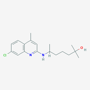 molecular formula C18H25ClN2O B6138587 6-[(7-chloro-4-methyl-2-quinolinyl)amino]-2-methyl-2-heptanol 