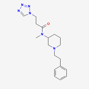 molecular formula C18H26N6O B6138599 N-methyl-N-[1-(2-phenylethyl)-3-piperidinyl]-3-(1H-tetrazol-1-yl)propanamide 