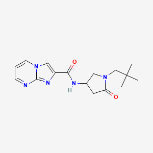 molecular formula C16H21N5O2 B6138631 N-[1-(2,2-dimethylpropyl)-5-oxo-3-pyrrolidinyl]imidazo[1,2-a]pyrimidine-2-carboxamide 