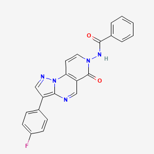 molecular formula C22H14FN5O2 B6138699 N-[3-(4-fluorophenyl)-6-oxopyrazolo[1,5-a]pyrido[3,4-e]pyrimidin-7(6H)-yl]benzamide 