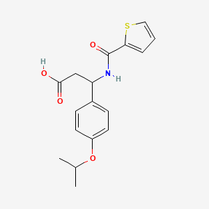 molecular formula C17H19NO4S B6138715 3-(4-isopropoxyphenyl)-3-[(2-thienylcarbonyl)amino]propanoic acid 