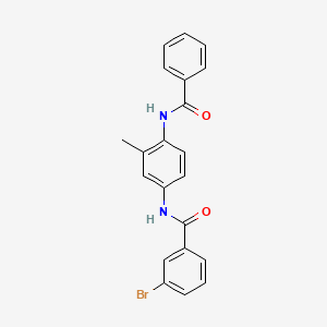 molecular formula C21H17BrN2O2 B6138729 N-[4-(benzoylamino)-3-methylphenyl]-3-bromobenzamide 