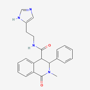 molecular formula C22H22N4O2 B6138736 N-[2-(1H-imidazol-4-yl)ethyl]-2-methyl-1-oxo-3-phenyl-1,2,3,4-tetrahydro-4-isoquinolinecarboxamide 