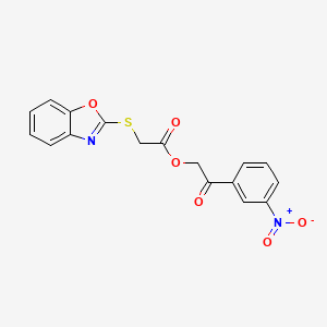molecular formula C17H12N2O6S B6138742 2-(3-nitrophenyl)-2-oxoethyl (1,3-benzoxazol-2-ylthio)acetate 