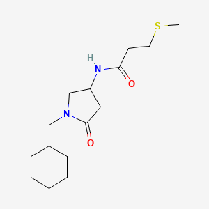 N-[1-(cyclohexylmethyl)-5-oxo-3-pyrrolidinyl]-3-(methylthio)propanamide