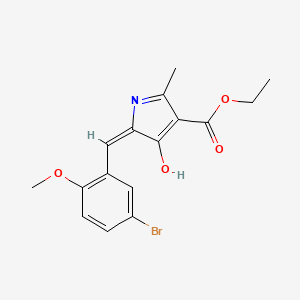 ethyl 5-(5-bromo-2-methoxybenzylidene)-2-methyl-4-oxo-4,5-dihydro-1H-pyrrole-3-carboxylate