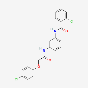molecular formula C21H16Cl2N2O3 B6138809 2-chloro-N-(3-{[(4-chlorophenoxy)acetyl]amino}phenyl)benzamide 