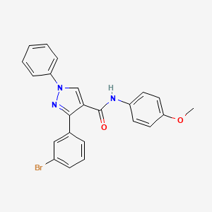 molecular formula C23H18BrN3O2 B6138825 3-(3-bromophenyl)-N-(4-methoxyphenyl)-1-phenyl-1H-pyrazole-4-carboxamide 