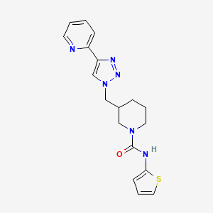 molecular formula C18H20N6OS B6138832 3-{[4-(2-pyridinyl)-1H-1,2,3-triazol-1-yl]methyl}-N-2-thienyl-1-piperidinecarboxamide 