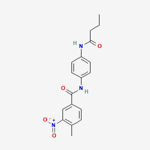 molecular formula C18H19N3O4 B6138854 N-[4-(butyrylamino)phenyl]-4-methyl-3-nitrobenzamide 