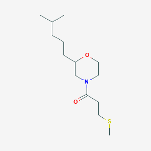 molecular formula C14H27NO2S B6138880 2-(4-methylpentyl)-4-[3-(methylthio)propanoyl]morpholine 