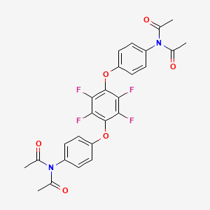 molecular formula C26H20F4N2O6 B6138884 N,N'-[(2,3,5,6-tetrafluoro-1,4-phenylene)bis(oxy-4,1-phenylene)]bis(N-acetylacetamide) 