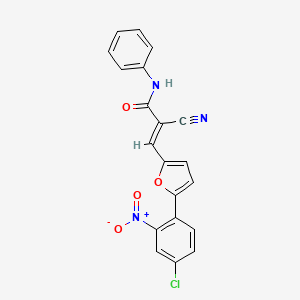 molecular formula C20H12ClN3O4 B6138902 3-[5-(4-chloro-2-nitrophenyl)-2-furyl]-2-cyano-N-phenylacrylamide 