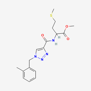 molecular formula C17H22N4O3S B6138922 methyl N-{[1-(2-methylbenzyl)-1H-1,2,3-triazol-4-yl]carbonyl}methioninate 